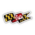 Maryland Flag Banner - Vinyl Decal