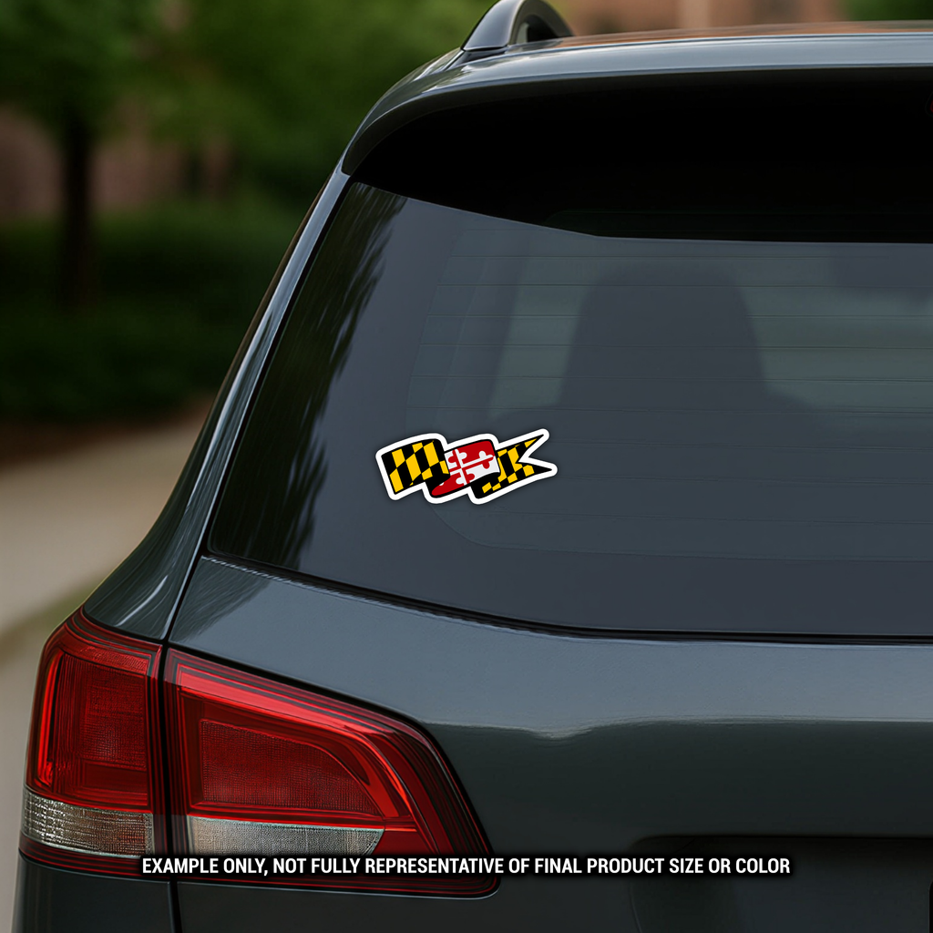 Maryland Flag Banner - Vinyl Decal