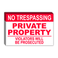 Private Property Sign - Corrugated Plastic