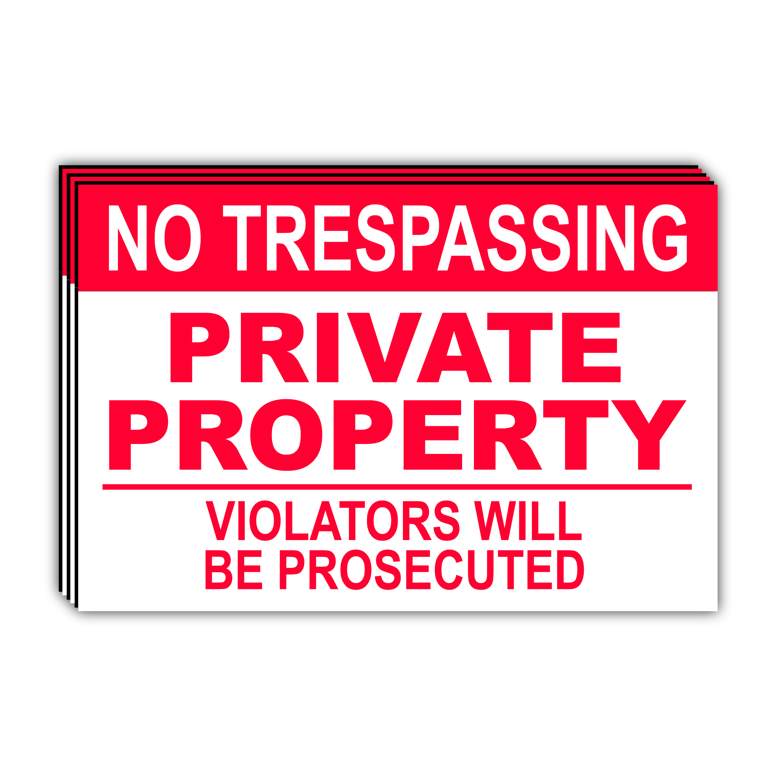 Private Property Sign - Corrugated Plastic