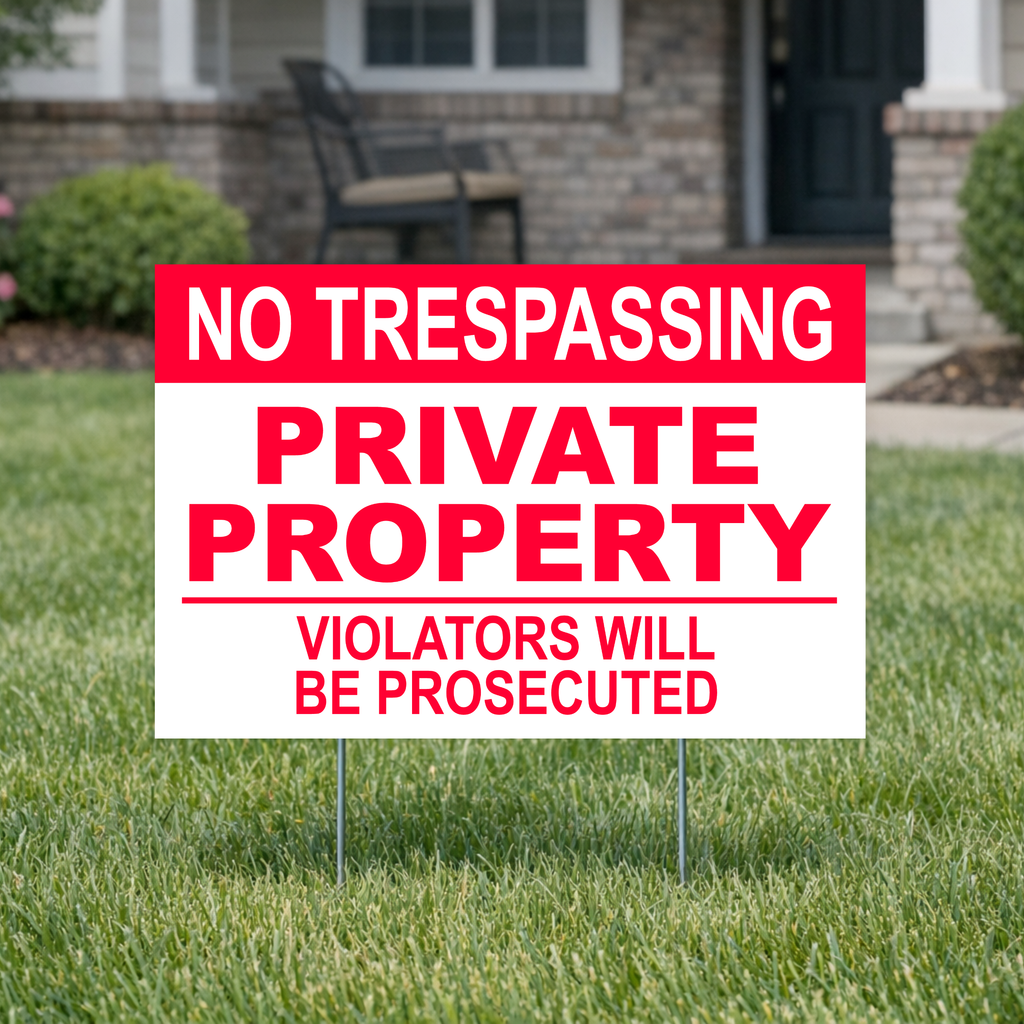 Private Property Sign - Corrugated Plastic