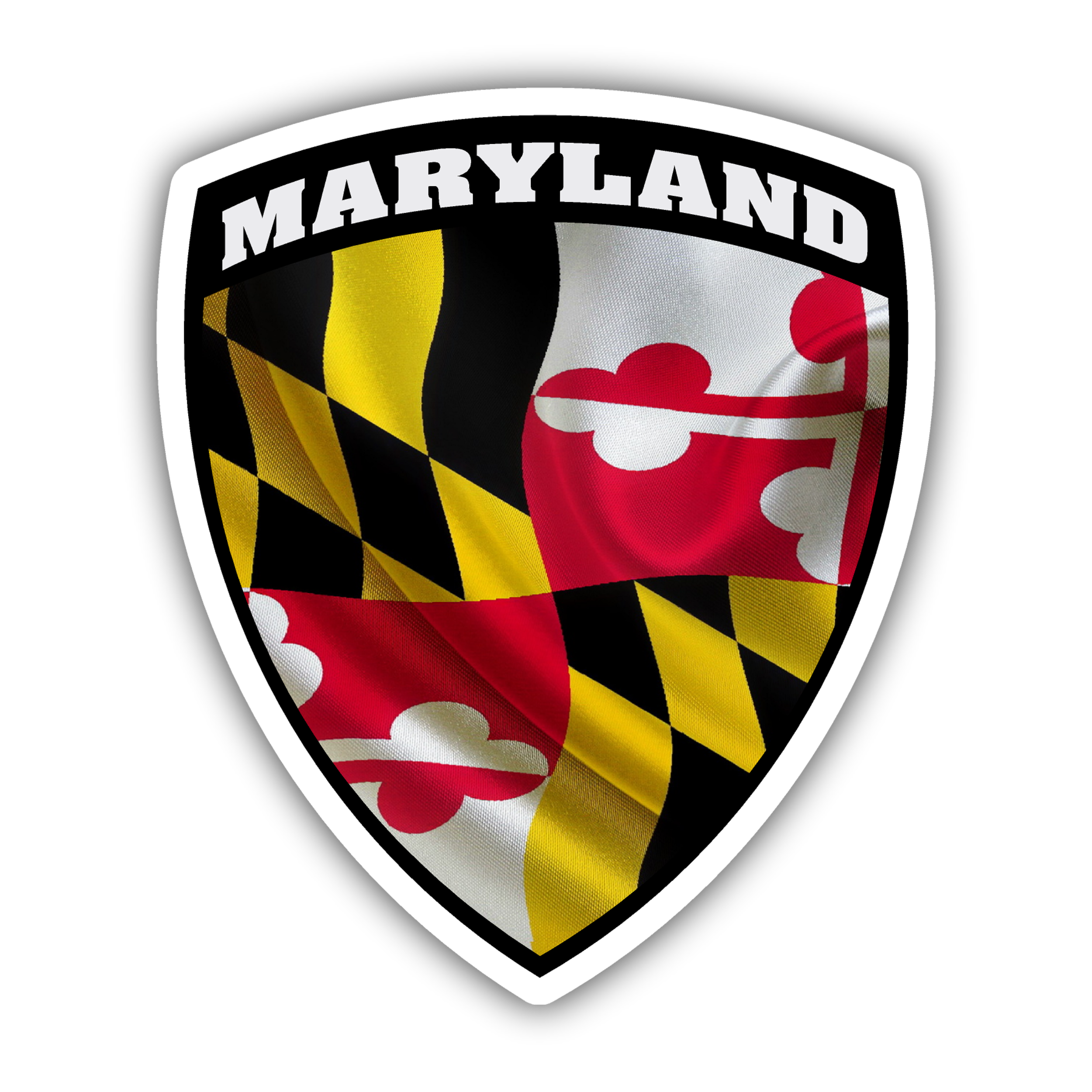 Maryland Flag Shield - Vinyl Decal