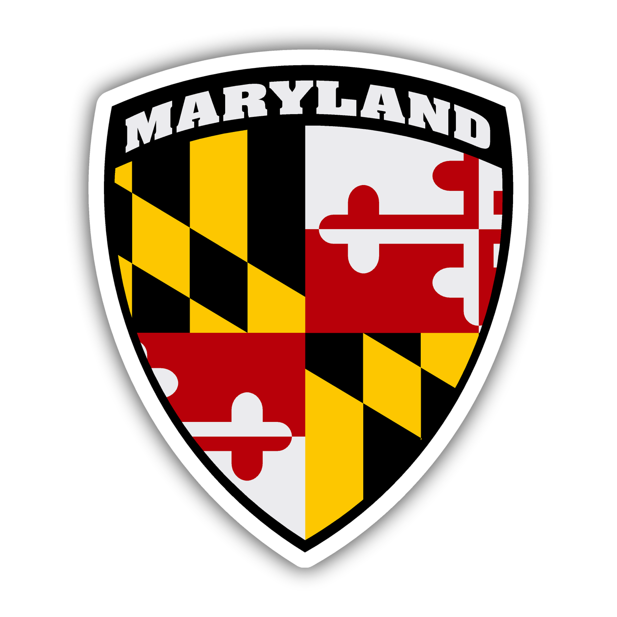 Maryland Flag Shield - Vinyl Decal